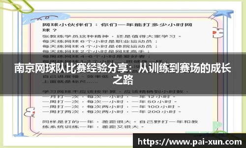 南京网球队比赛经验分享：从训练到赛场的成长之路