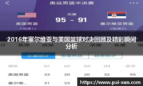 2016年塞尔维亚与美国篮球对决回顾及精彩瞬间分析